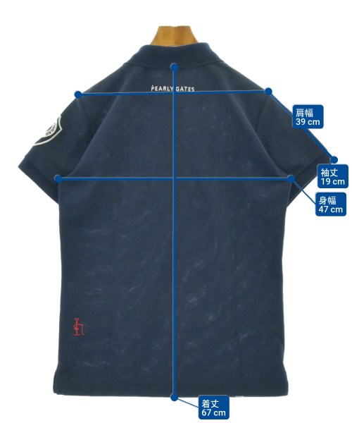 PEARLY GATES（パーリー　ゲイツ）ポロシャツ 紺 サイズ:4(M位) メンズ/2200618193059