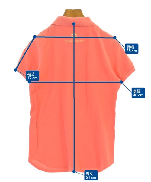 PEARLY GATES（パーリー　ゲイツ）ポロシャツ オレンジ サイズ:0(XS位) レディース/2200667246010