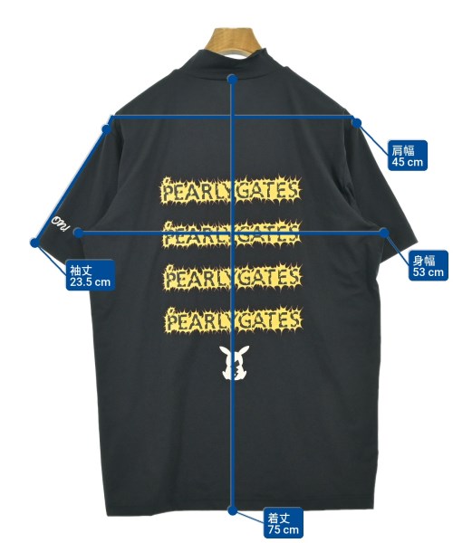 PEARLY GATES（パーリー　ゲイツ）Tシャツ・カットソー 黒 サイズ:7(XXL位) メンズ/2200681996199