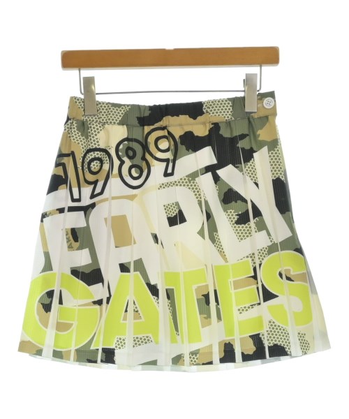 PEARLY GATES(パーリー　ゲイツ)ミニスカート カーキ サイズ:0(XS位)/2200654027233