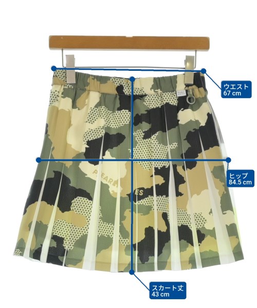 PEARLY GATES（パーリー　ゲイツ）ミニスカート カーキ サイズ:0(XS位) レディース/2200654027233