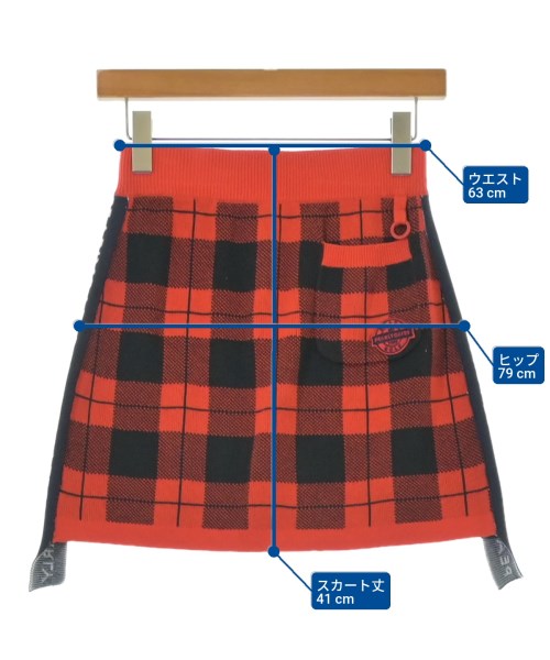 PEARLY GATES（パーリー　ゲイツ）ミニスカート 赤 サイズ:0(XS位) レディース/2200654027240