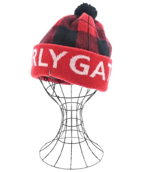 PEARLY GATES(パーリー　ゲイツ)ニットキャップ・ビーニー 赤 サイズ:F/2200654027295