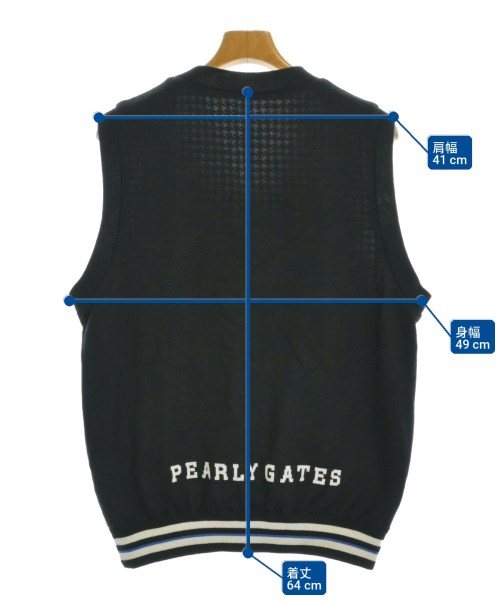 PEARLY GATES（パーリー　ゲイツ）ベスト 黒 サイズ:5(L位) メンズ/2200716994053