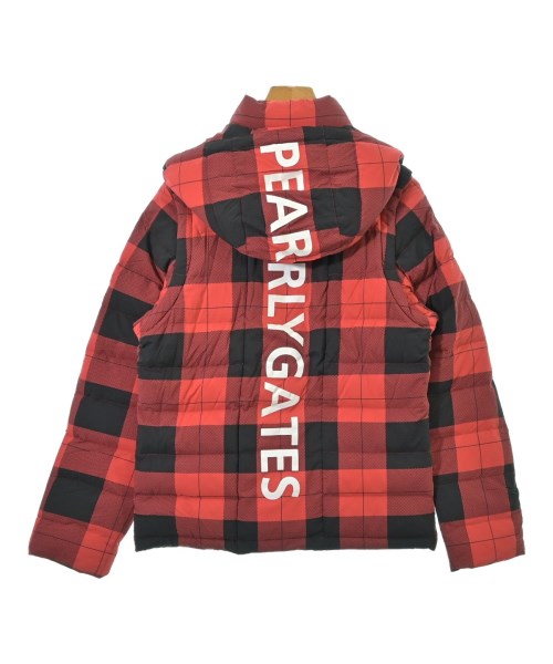 PEARLY GATES（パーリー　ゲイツ）ダウンジャケット/ダウンベスト 赤 サイズ:4(M位) メンズ/2200643182011