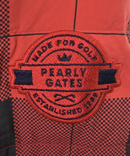 PEARLY GATES（パーリー　ゲイツ）ダウンジャケット/ダウンベスト 赤 サイズ:4(M位) メンズ/2200643182011