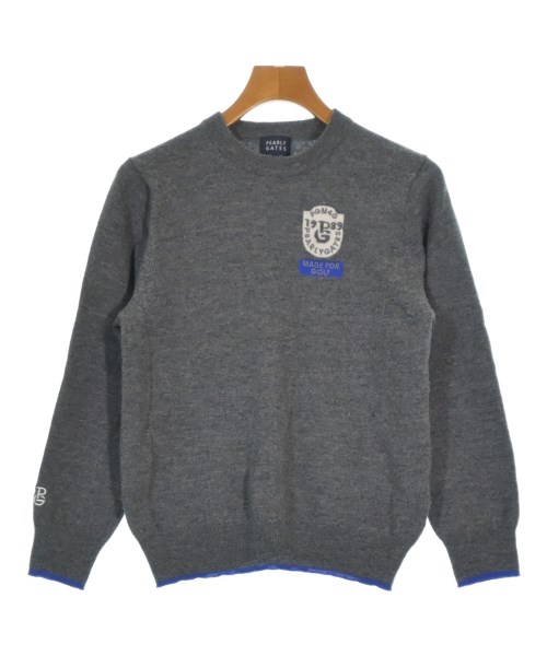 PEARLY GATES(パーリー　ゲイツ)ニット・セーター グレー サイズ:4(XXL位)/2200667137103
