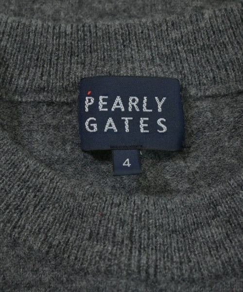 PEARLY GATES（パーリー　ゲイツ）ニット・セーター グレー サイズ:4(XXL位) レディース/2200667137103