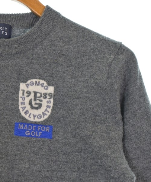 PEARLY GATES（パーリー　ゲイツ）ニット・セーター グレー サイズ:4(XXL位) レディース/2200667137103