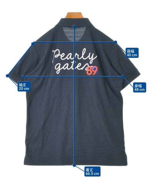 PEARLY GATES（パーリー　ゲイツ）ポロシャツ 紺 サイズ:4(M位) メンズ/2200669531312