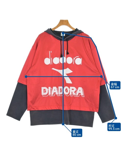 diadora（ディアドラ）パーカー 赤 サイズ:X0(XXL位) メンズ/2200707883038