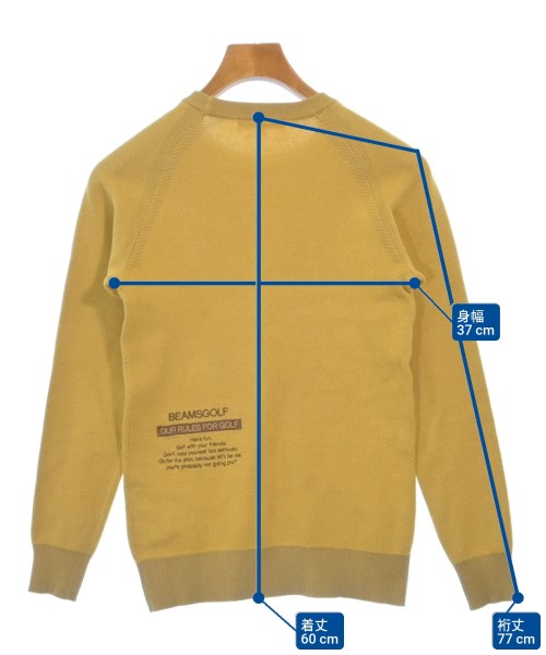 BEAMS GOLF（ビームスゴルフ）ニット・セーター 黄 サイズ:S レディース/2200618386055