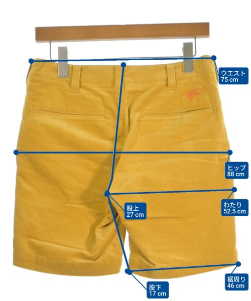 BEAMS GOLF（ビームスゴルフ）ショートパンツ 黄 サイズ:S メンズ/2200676573459