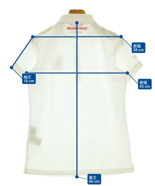 BEAMS GOLF（ビームスゴルフ）ポロシャツ 白 サイズ:M レディース/2200634249075