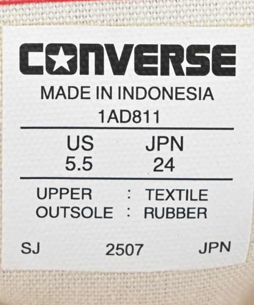 CONVERSE ADDICT（コンバース　アディクト）スニーカー 赤 サイズ:24cm レディース/2200678622025