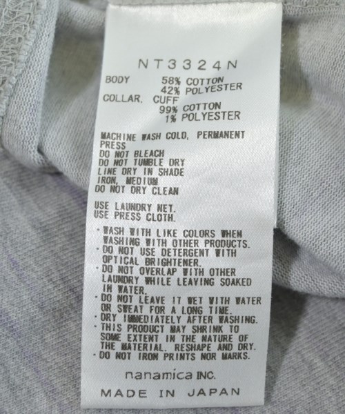 THE NORTH FACE PURPLE LABEL（ザノースフェイスパープルレーベル）Tシャツ・カットソー グレー サイズ:XL メンズ/2200619970253