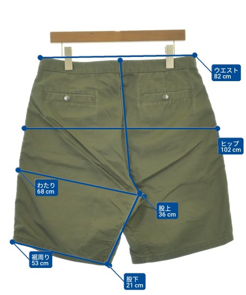 THE NORTH FACE PURPLE LABEL（ザノースフェイスパープルレーベル）ショートパンツ カーキ サイズ:34(XL位) メンズ/2200724196166