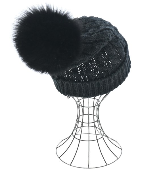 MONCLER GRENOBLE（モンクレールグルノーブル）ニットキャップ・ビーニー 黒 サイズ:- レディース/2200658767074