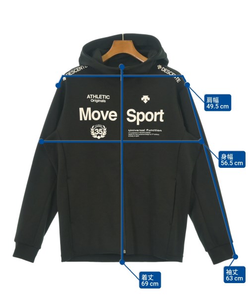 DESCENTE（デサント）パーカー 黒 サイズ:O(XL位) メンズ/2200632280032