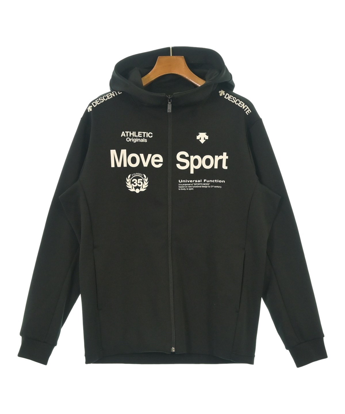 DESCENTE パーカー　東京国体 DESCENTE（デサント）パーカー 黒 サイズ:O(XL位) メンズ