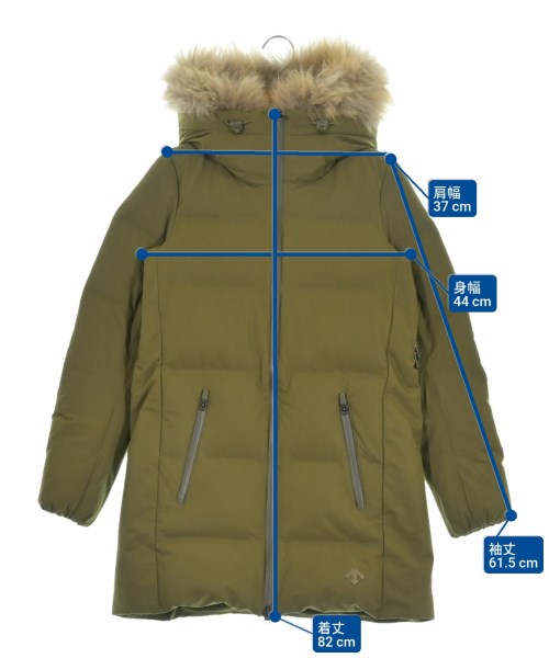 DESCENTE（デサント）ダウンコート カーキ サイズ:M レディース/2200619308056