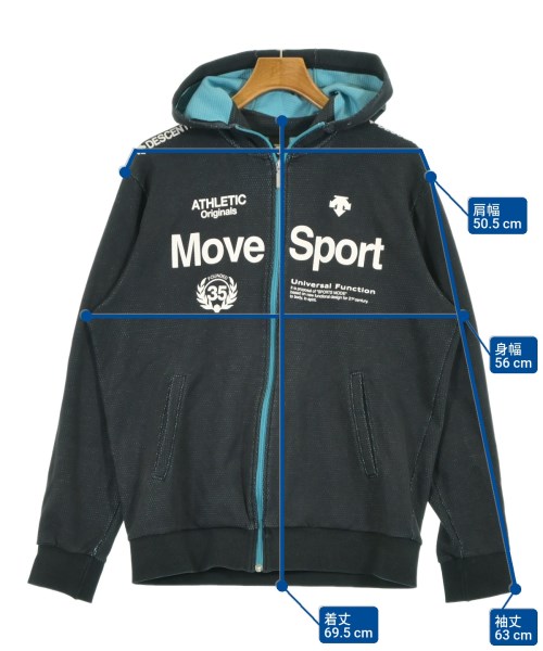 DESCENTE（デサント）パーカー 黒 サイズ:L メンズ/2200620674010