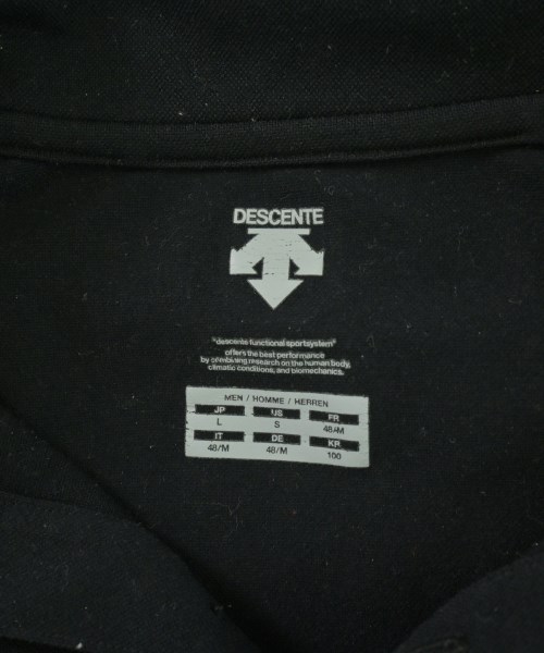 DESCENTE（デサント）ポロシャツ 黒 サイズ:L メンズ/2200686407058