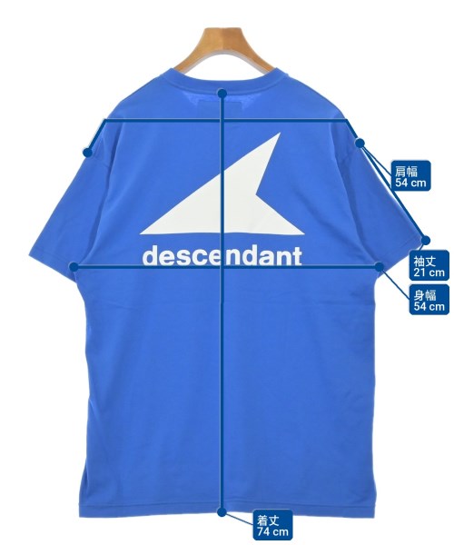 DESCENDANT（ディセンダント）Tシャツ・カットソー 青 サイズ:2(M位) メンズ/2200704144194