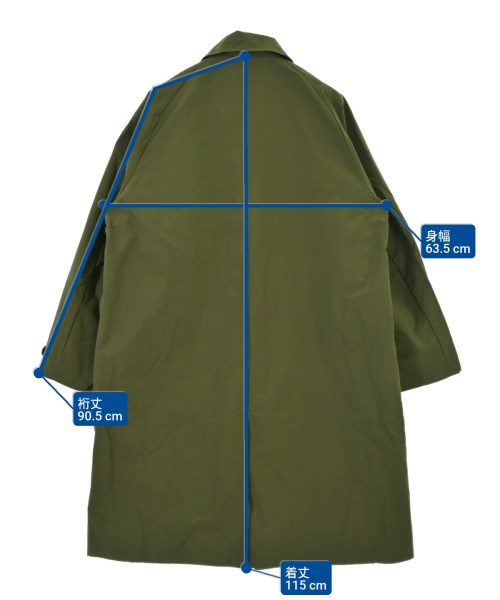 DESCENTE（デサント）ステンカラーコート カーキ サイズ:XL メンズ/2200663723065