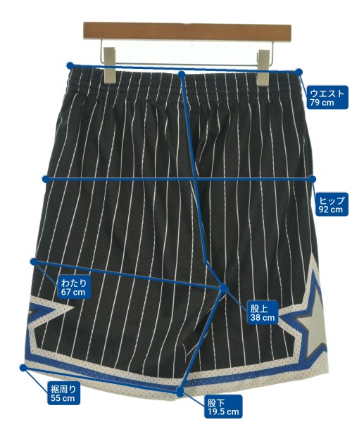 Mitchell&Ness（ミッチェルアンドネス）ショートパンツ 黒 サイズ:L メンズ/2200637617055