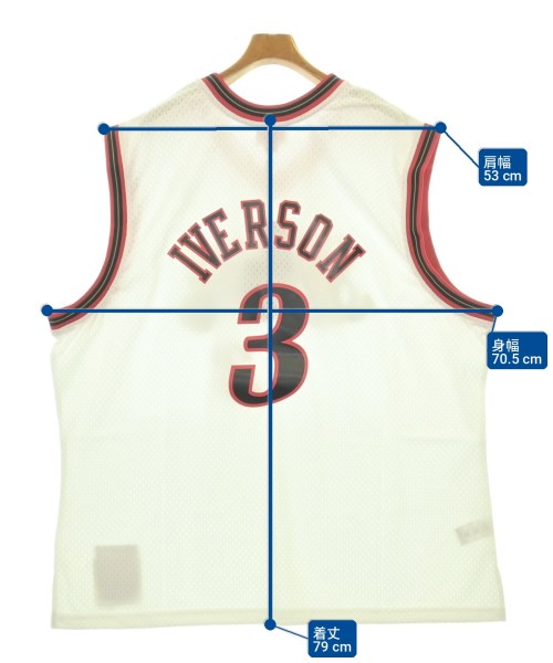 Mitchell&Ness（ミッチェルアンドネス）タンクトップ 白 サイズ:3XL メンズ/2200713127096