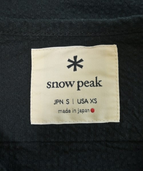 snow peak（スノーピーク）カジュアルシャツ 黒 サイズ:S メンズ/2200546977103