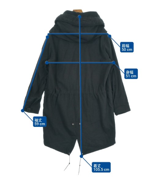 snow peak（スノーピーク）モッズコート 黒 サイズ:S メンズ/2200653283067