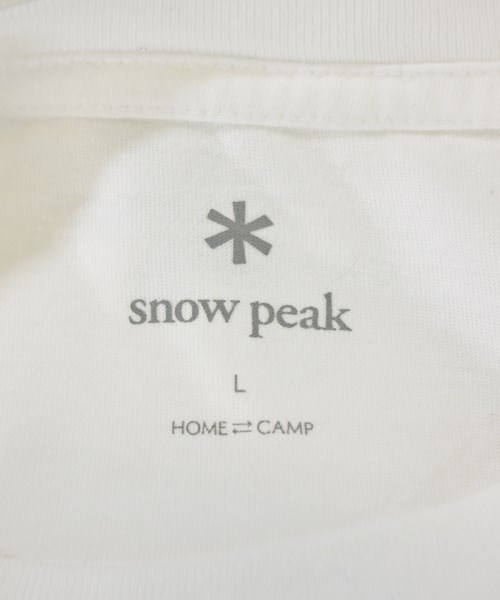 snow peak（スノーピーク）Tシャツ・カットソー 白 サイズ:L メンズ/2200684677026