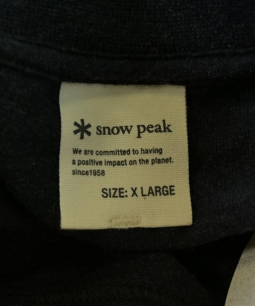 snow peak（スノーピーク）Tシャツ・カットソー 黒 サイズ:XL メンズ/2200685173053