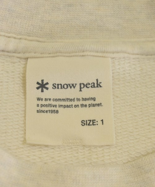 snow peak（スノーピーク）スウェット 白 サイズ:1(S位) メンズ/2200690108040