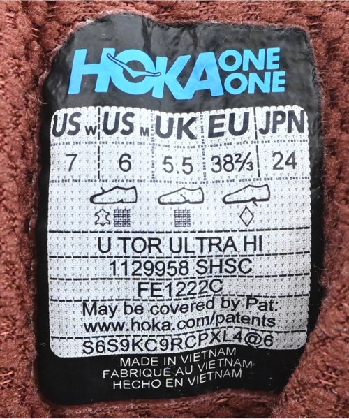 HOKA ONE ONE（ホカオネオネ）スニーカー 赤 サイズ:24cm レディース/2200618135011