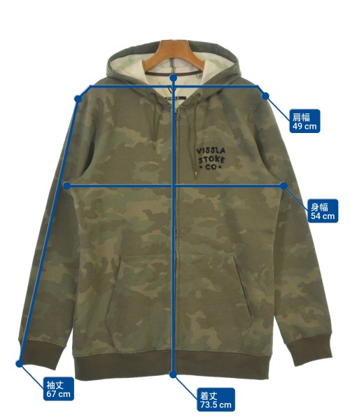 VISSLA（ヴィスラ）パーカー カーキ サイズ:L メンズ/2200536967046