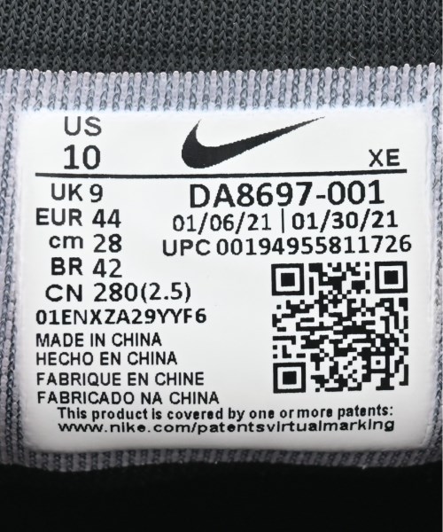 NIKE（ナイキ）スニーカー 黒 サイズ:28cm メンズ/2200634671029