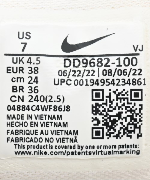 NIKE（ナイキ）スニーカー 白 サイズ:24cm レディース/2200633122041