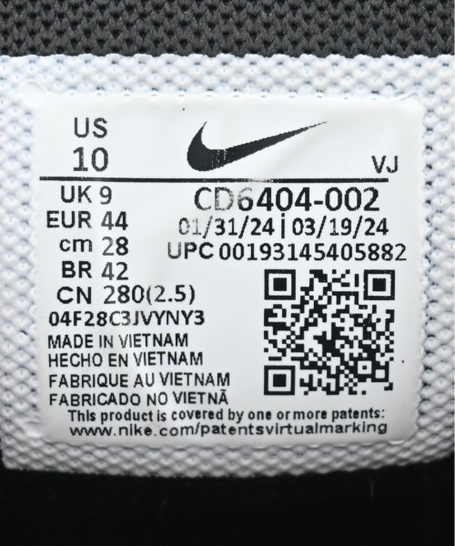 NIKE（ナイキ）スニーカー 黒 サイズ:28cm メンズ/2200636439016