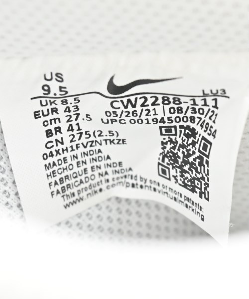 NIKE（ナイキ）スニーカー 白 サイズ:27.5cm メンズ/2200611117212