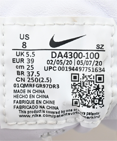 NIKE（ナイキ）スニーカー 白 サイズ:25cm レディース/2200621215175