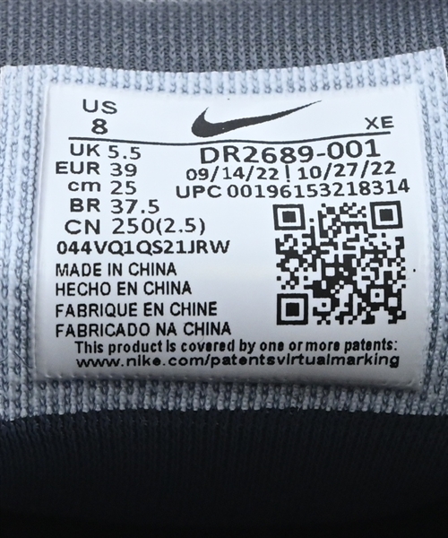 NIKE（ナイキ）スニーカー 黒 サイズ:25cm メンズ/2200616813195