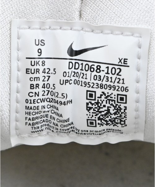 NIKE（ナイキ）スニーカー 白 サイズ:27cm メンズ/2200634259043