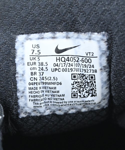 NIKE（ナイキ）スニーカー 黒 サイズ:24.5cm レディース/2200607981223
