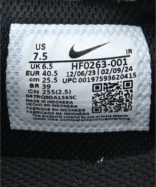 NIKE（ナイキ）スニーカー 黒 サイズ:25.5cm レディース/2200613924191