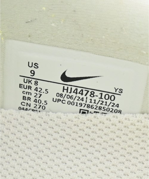 NIKE（ナイキ）スニーカー 白 サイズ:27cm メンズ/2200614811025