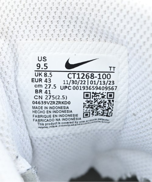 NIKE（ナイキ）スニーカー 白 サイズ:27.5cm メンズ/2200619019143