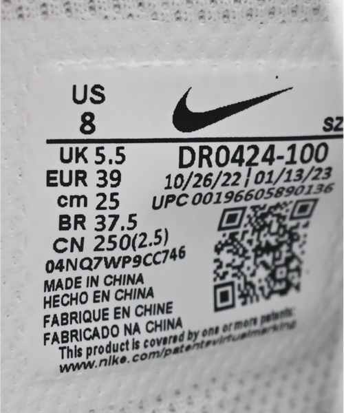 NIKE（ナイキ）スニーカー 白 サイズ:25cm メンズ/2200619351144